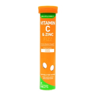 Holland & Barrett Vitamin C & Zinc Orange Effervescent 20 Tablets