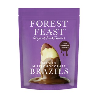 Forest Feast Belgian Milk Chocolate Brazils 120g