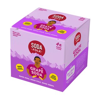 Soda Folk Grape Soda 4 x 330ml