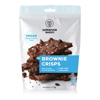 Superfood Bakery Brownie Crisps Choc Chip & Sea Salt110g