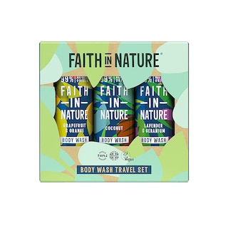 Faith in Nature Body Wash Travel Gift Set 3 x 100ml