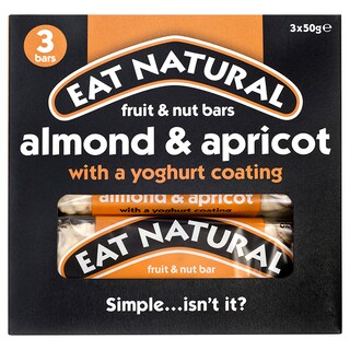 Eat Natural Almond & Apricot with a Yoghurt Coating 3 x 50g