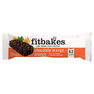 Fitbakes Chocolate Orange Crunch Bar with Sweetener 19g