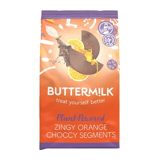 Buttermilk Plant-Powered Zingy Orange Choccy Segments 100g
