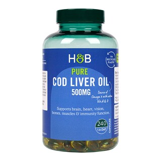 Holland & Barrett Cod Liver Oil 240 Capsules 500mg