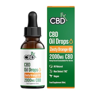 CBDfx 2000mg CBD Oil Zesty Orange Flavour 30ml