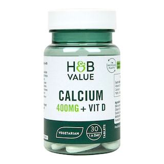 H&B Value Calcium 400mg + Vitamin D 30 Tablets