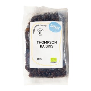 Greeny Organic Thompson Raisins 250g