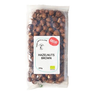 Greeny Organic Hazelnuts Brown 250g