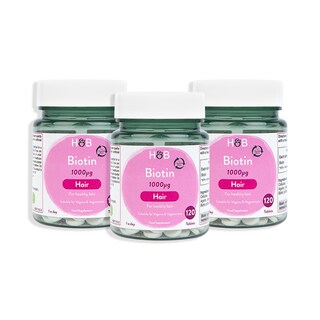 Holland & Barrett A Year's Supply Biotin 1000ug 360 Tablets Beauty Bundle