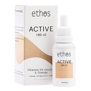 Ethos Active CBD Oil 600mg 30ml