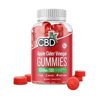 CBDfx Apple Cider Vinegar with Hemp Extract & Vitamin B12 60 Gummies