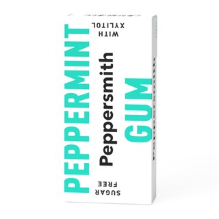 Peppersmith 100% Xylitol Fine English Peppermint Chewing Gum 15g