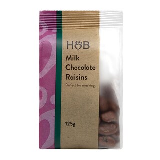Holland & Barrett Chewy Milk Chocolate Raisins 125g