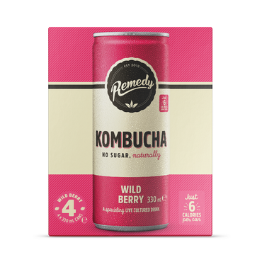 Remedy Wild Berry Kombucha 4x 330ml