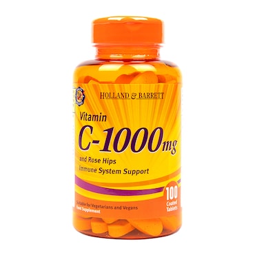 Holland Barrett Vitamin C With Wild Rose Hips Caplets 1000mg