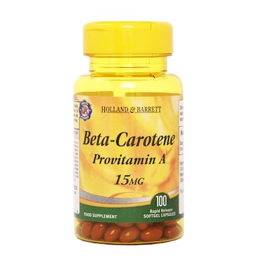 Holland & Barrett BetaCarotene 100 Capsules 15mg