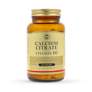 Solgar Calcium Citrate with Vitamin D3 60 Tablets image 1