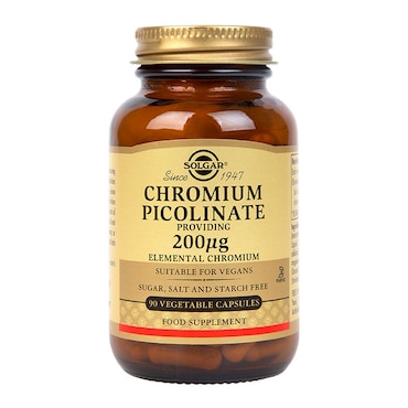 Solgar Chromium Picolinate 200µg 90 Vegi Capsules image 1