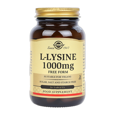 Solgar L-Lysine 1000mg Free Form 50 Tablets