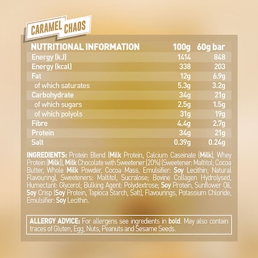 Grenade Caramel Chaos Protein Bars 12x 60g image 2