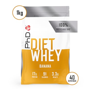 PhD Diet Whey Protein Powder Banana 1000g image 2