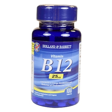 Holland & Barrett Vitamin B12 100 Tablets 25ug