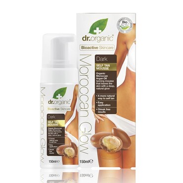 Dr Organic Moroccan Glow Dark Self Tan Mousse 150ml