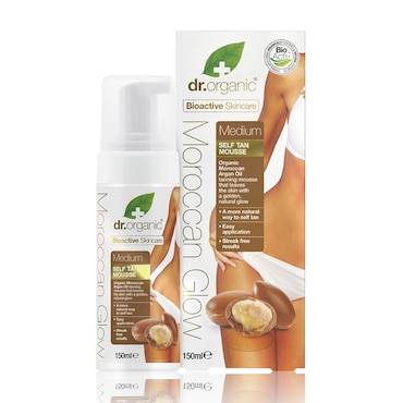 Dr Organic Moroccan Glow Medium Self Tan Mousse 150ml image 1