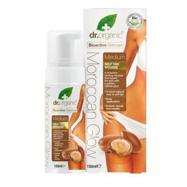 Dr Organic Moroccan Glow Medium Self Tan Mousse 150ml image 2