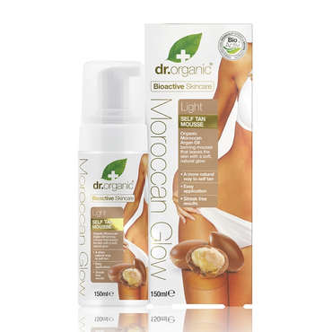 Review of Dr Organic Moroccan Glow Light Self Tan Mousse 150ml