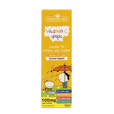 Nature's Aid Vitamin C Drops 100mg Orange 50ml image 1