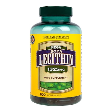 Holland & Barrett Mega Soya Lecithin Fat Emulsifier 100 Capsules 1325mg image 1