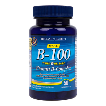 Review of Holland & Barrett Timed Release Mega Vitamin B Complex 50 Caplets 100mg