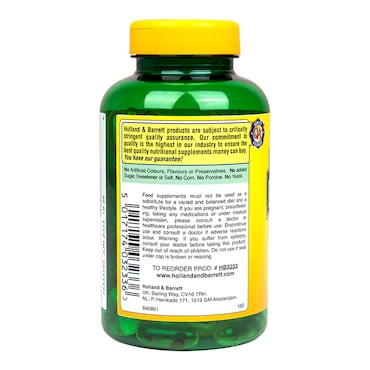 Holland & Barrett Natural Evening Primrose Oil 120 Capsules 1300mg plus Vitamin B6 image 2