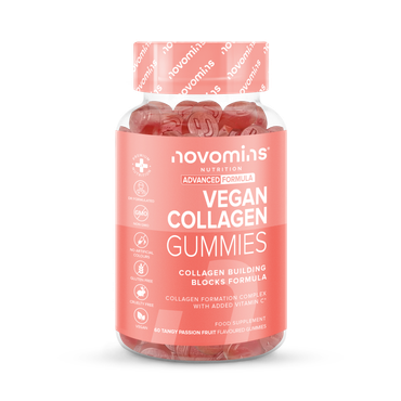 Novomins Vegan Collagen Passionfruit Flavour 60 Gummies 30 Days Supply