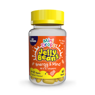 Natures Aid Mini Drops Jelly Beans Energy & Mind Tropical Flavour 60 Beans