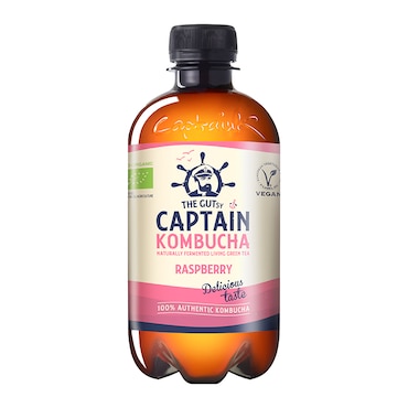 The GUTsy Captain Kombucha California Raspberry Bio-Organic Drink 400ml image 1