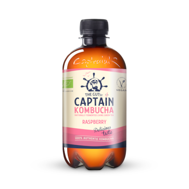 The GUTsy Captain Kombucha California Raspberry Bio-Organic Drink 400ml image 1