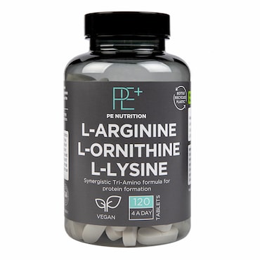 PE Nutrition L-arginine L-ornithine L-lysine 120 Tablets image 1
