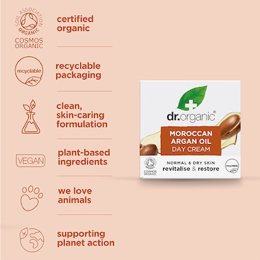 Dr Organic Moroccan Argan Oil Day Cream 50ml image 5