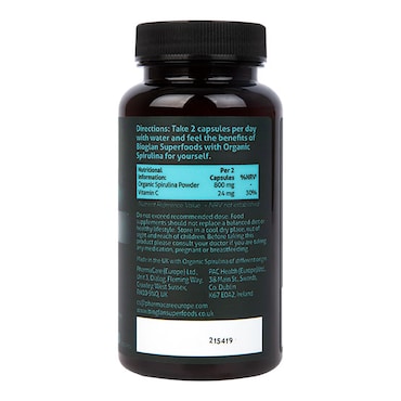 Bioglan Superfoods Organic Spirulina 60 Capsules image 2