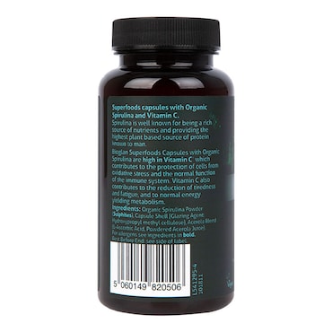 Bioglan Superfoods Organic Spirulina 60 Capsules image 3