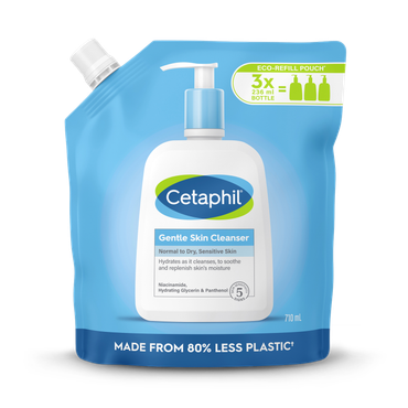 Cetaphil Gentle Skin Cleanser Face & Body Wash Refill Pouch 710ml