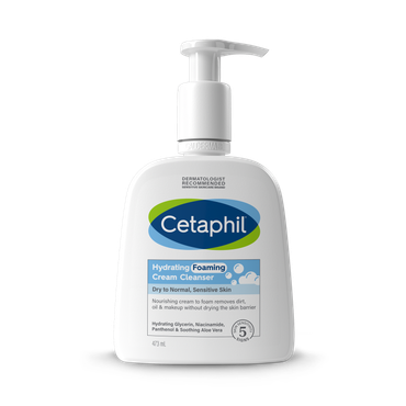 Cetaphil Hydrating Foaming Cream Cleanser Face Wash 473ml