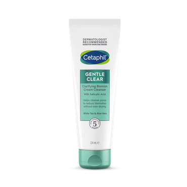 Cetaphil Gentle Clear Clarifying Blemish Cream Cleanser Face Wash 124ml
