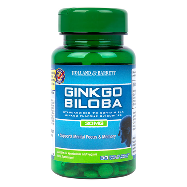 Holland & Barrett Ginkgo Biloba 30mg 30 Tablets