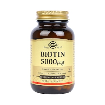 Solgar Biotin 5000µg 100 Vegi Capsules image 1