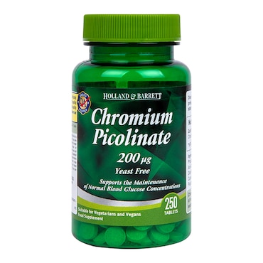 Holland & Barrett Chromium Picolinate 250 Tablets 200ug image 1