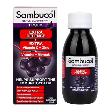 Sambucol Extra Defence Black Elderberry Liquid 120ml image 1